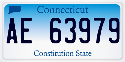 CT license plate AE63979