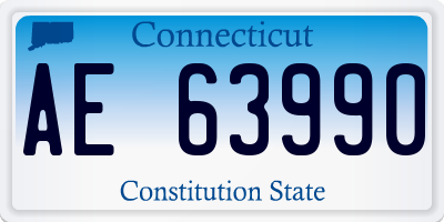 CT license plate AE63990
