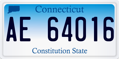 CT license plate AE64016