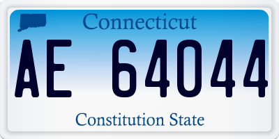 CT license plate AE64044