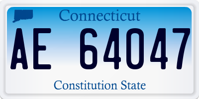 CT license plate AE64047