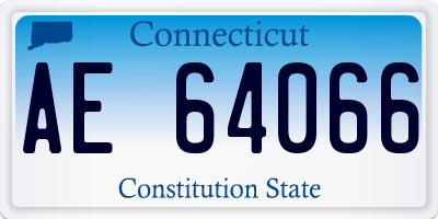 CT license plate AE64066