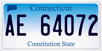 CT license plate AE64072