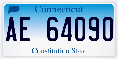 CT license plate AE64090