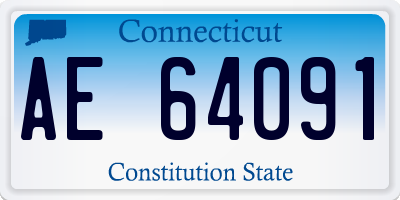 CT license plate AE64091