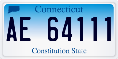 CT license plate AE64111