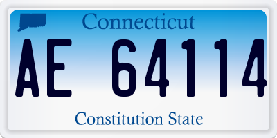 CT license plate AE64114
