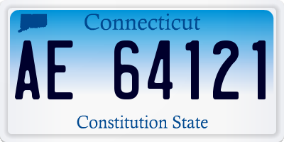 CT license plate AE64121