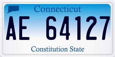 CT license plate AE64127