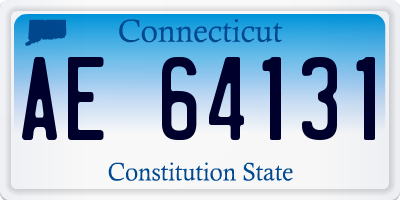 CT license plate AE64131