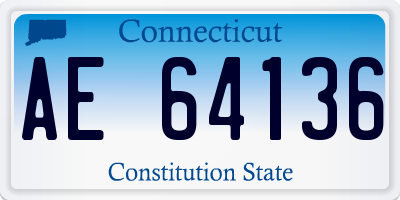 CT license plate AE64136