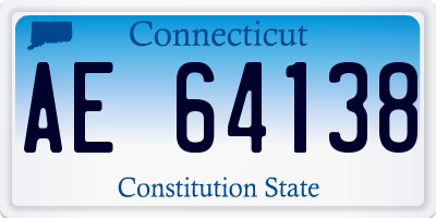 CT license plate AE64138