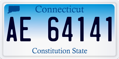 CT license plate AE64141