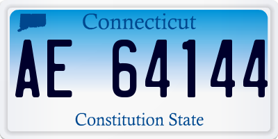 CT license plate AE64144