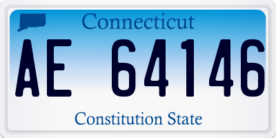 CT license plate AE64146