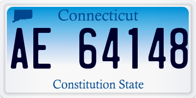 CT license plate AE64148