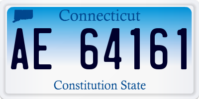CT license plate AE64161