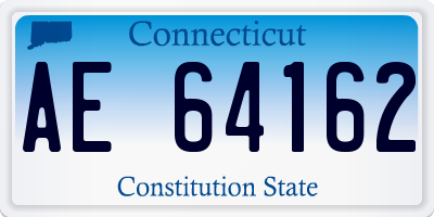 CT license plate AE64162