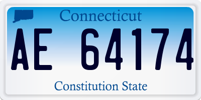 CT license plate AE64174