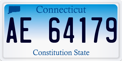 CT license plate AE64179