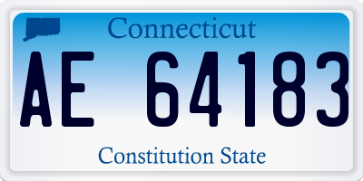 CT license plate AE64183