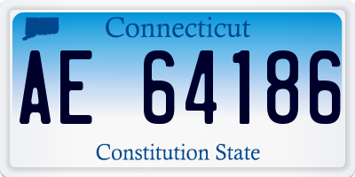 CT license plate AE64186