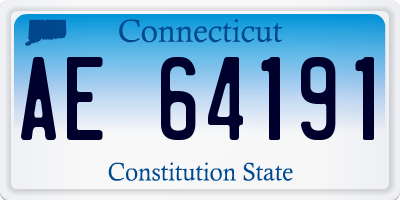 CT license plate AE64191