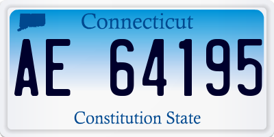 CT license plate AE64195