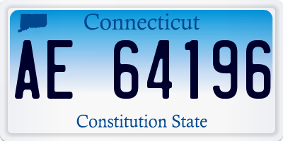 CT license plate AE64196