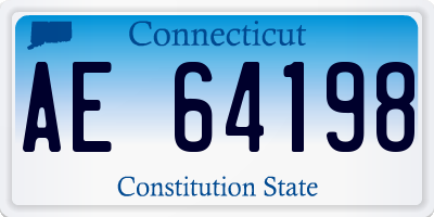 CT license plate AE64198