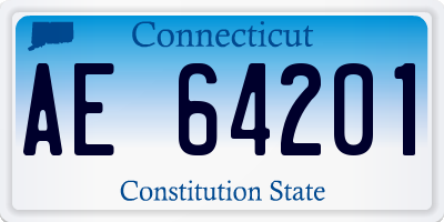 CT license plate AE64201
