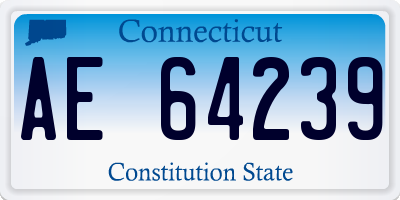 CT license plate AE64239