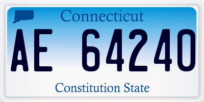 CT license plate AE64240