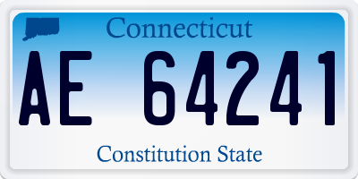 CT license plate AE64241