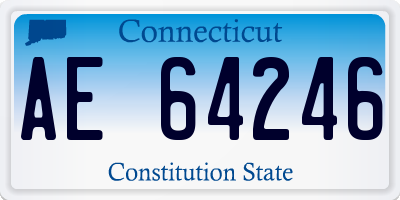 CT license plate AE64246