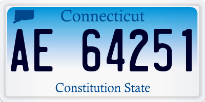 CT license plate AE64251