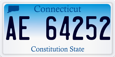 CT license plate AE64252