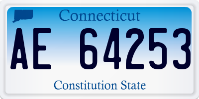 CT license plate AE64253