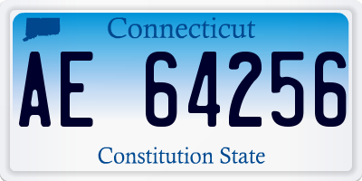 CT license plate AE64256
