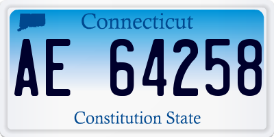 CT license plate AE64258