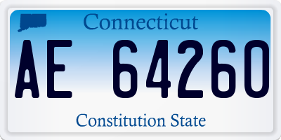 CT license plate AE64260