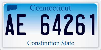 CT license plate AE64261