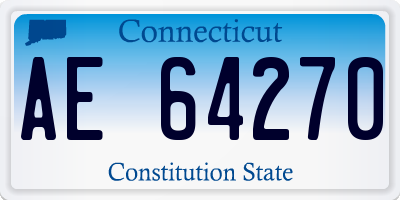 CT license plate AE64270