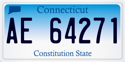 CT license plate AE64271