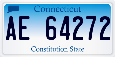 CT license plate AE64272