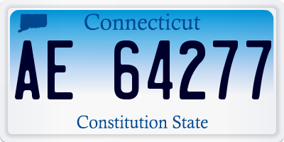 CT license plate AE64277