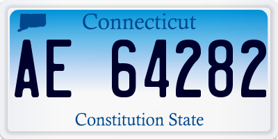 CT license plate AE64282