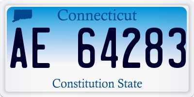 CT license plate AE64283