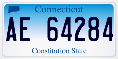 CT license plate AE64284
