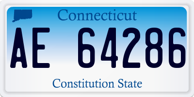 CT license plate AE64286